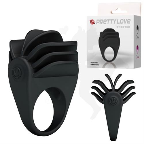 anillo vibrador escamado negro